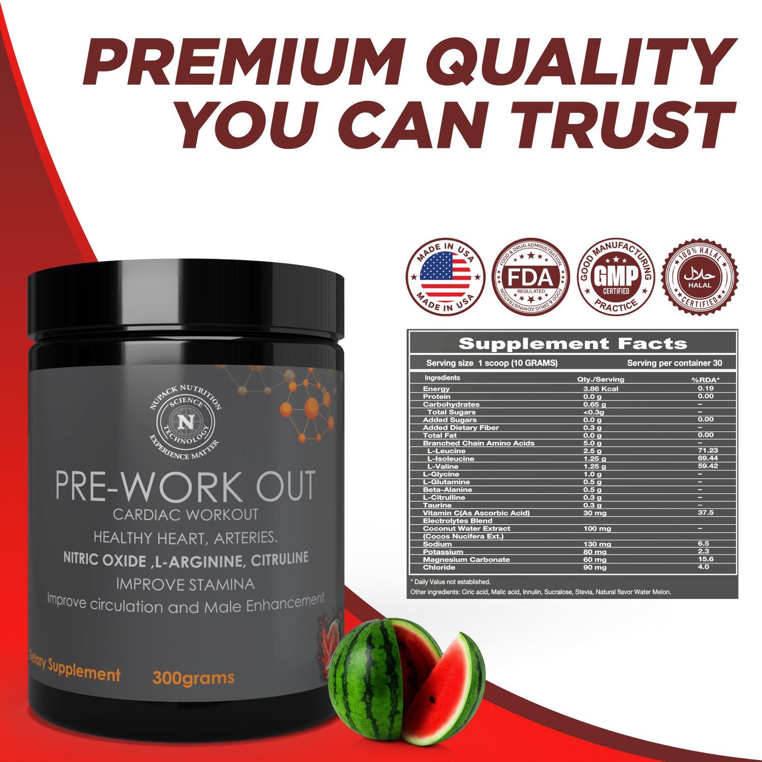 Watermelon NUPACK Pre-Workout Powder - Image 3