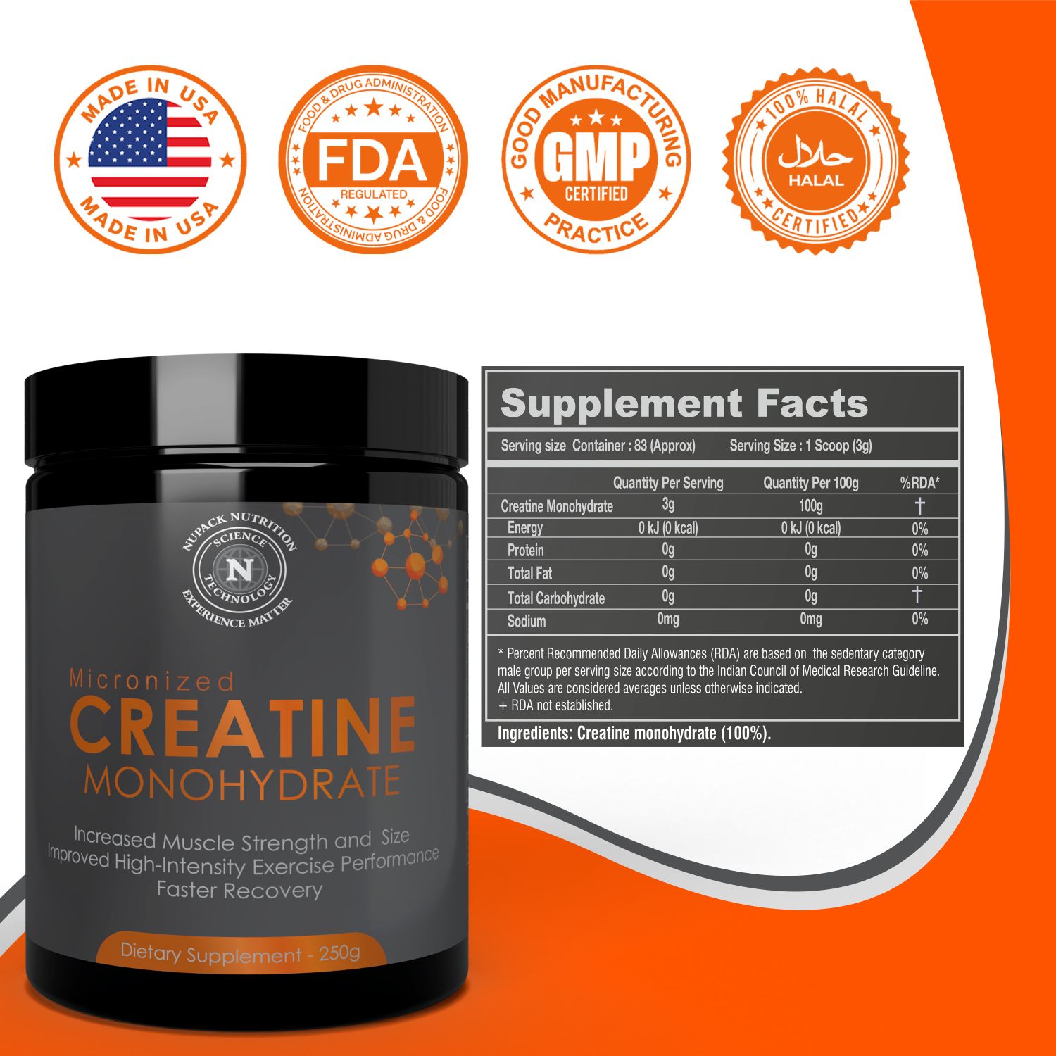 NUPACK Micronized Creatine Monohydrate Powder - Image 3